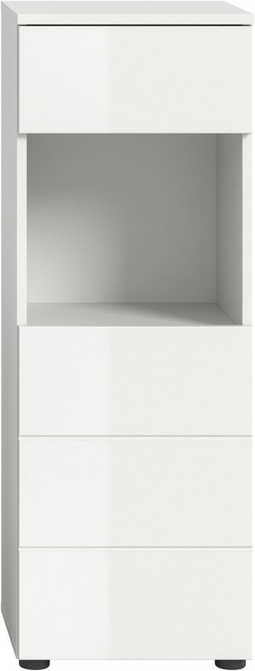 welltime Unterschrank BIEL, Höhe 106 cm,1 Tür, 1 Schubkasten (1-St) Türanschlag wechselbar, modernes Design, Badschrank, Unterschrank, Bad – Bild 3 von 5