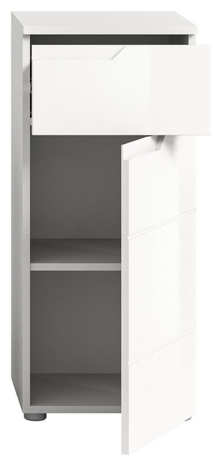 welltime Unterschrank CAPRI, Höhe 87 cm, 1 Schubkasten, 1 Tür Standschrank, Badschrank, Kommode, Badkommode, Anrichte, Midischrank – Bild 5 von 5