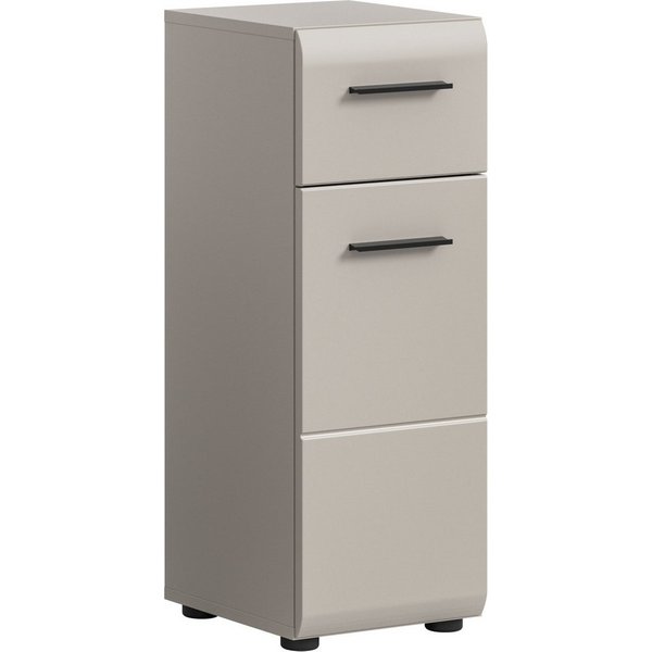 welltime Unterschrank FLORENZ, Höhe 80 cm, 1 Tür, 1 Schubkasten (1-St., TOPSELLER) Türanschlag wechselbar, hochwertige MDF Front, Badschrank, Bad