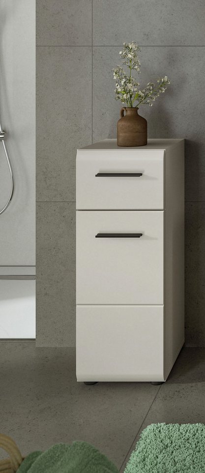 welltime Unterschrank FLORENZ, Höhe 80 cm, 1 Tür, 1 Schubkasten (1-St., TOPSELLER) Türanschlag wechselbar, hochwertige MDF Front, Badschrank, Bad – Bild 2 von 5