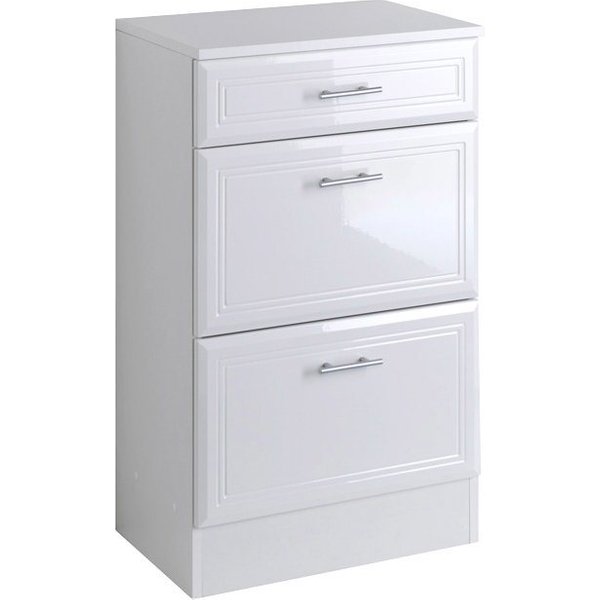 welltime Unterschrank Neapel Breite 50 cm, mit Hochglanzfronten und eleganter Fräsung