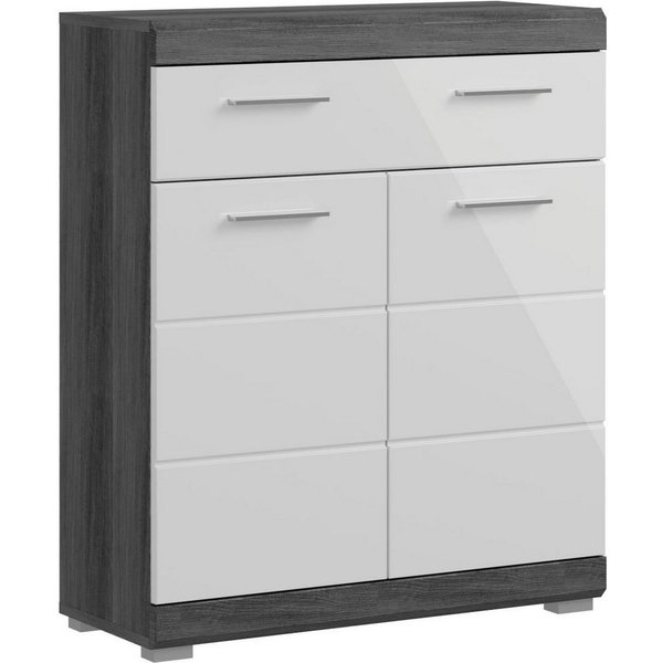 welltime Unterschrank SIENA, Breite 74cm, 2 Tür, 1 Schubkasten, 2 Fächer, MDF-Front (TOPSELLER) in verschiedenen Farben erhältlich, Badmöbel, Badschrank, Kommod