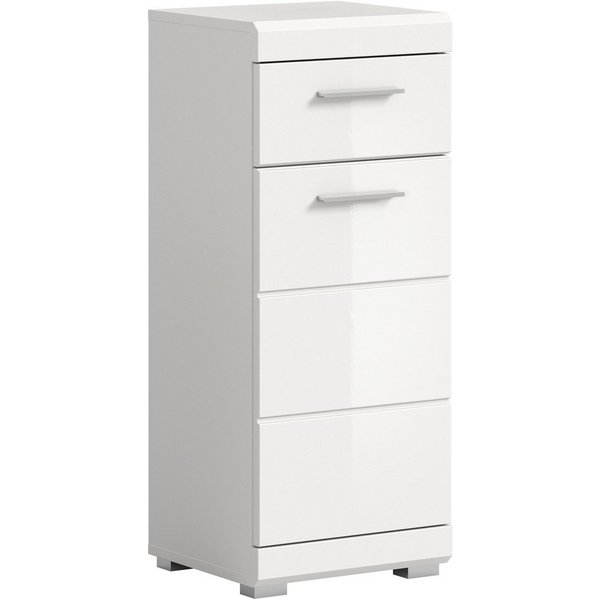 welltime Unterschrank SIENA, Breite 37cm, 1 Tür, 1 Schubkasten, 2 Fächer, MDF-Front (1-St., TOPSELLER) in verschiedenen Farben erhältlich, Badmöbel, Badschrank,