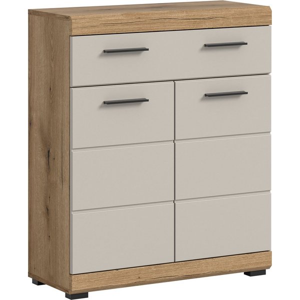 welltime Unterschrank SIENA, Breite 74cm, 2 Tür, 1 Schubkasten, 2 Fächer, MDF-Front (TOPSELLER) in verschiedenen Farben erhältlich, Badmöbel, Badschrank, Kommod