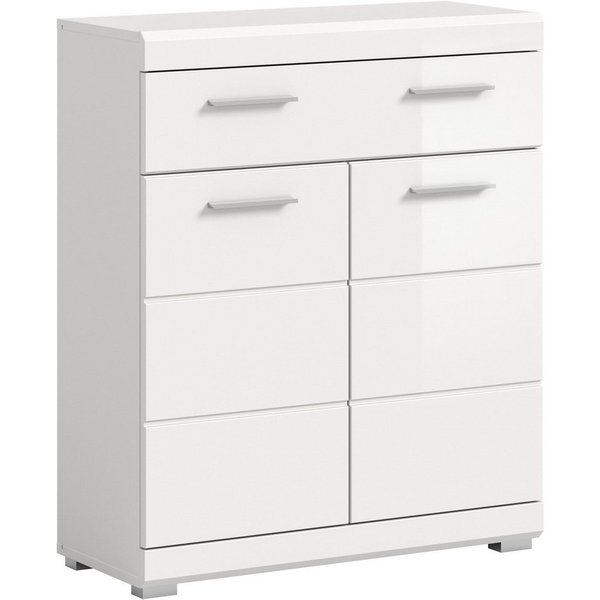 welltime Unterschrank SIENA, Breite 74cm, 2 Tür, 1 Schubkasten, 2 Fächer, MDF-Front (TOPSELLER) in verschiedenen Farben erhältlich, Badmöbel, Badschrank, Kommod