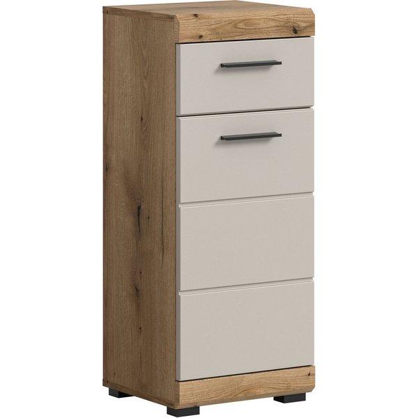 welltime Unterschrank SIENA, Breite 37cm, 1 Tür, 1 Schubkasten, 2 Fächer, MDF-Front (1-St., TOPSELLER) in verschiedenen Farben erhältlich, Badmöbel, Badschrank,