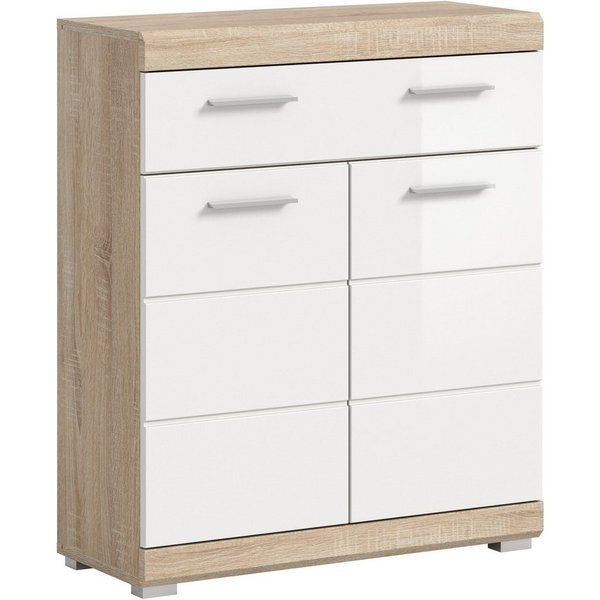 welltime Unterschrank SIENA, Breite 74cm, 2 Tür, 1 Schubkasten, 2 Fächer, MDF-Front (TOPSELLER) in verschiedenen Farben erhältlich, Badmöbel, Badschrank, Kommod