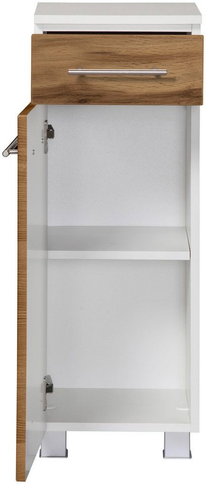 welltime Unterschrank Trento, verschiedene Ausführungen und Farben Badmöbel, Breite 30 cm, mit 1 Tür und 1 Schubkasten – Bild 2 von 5