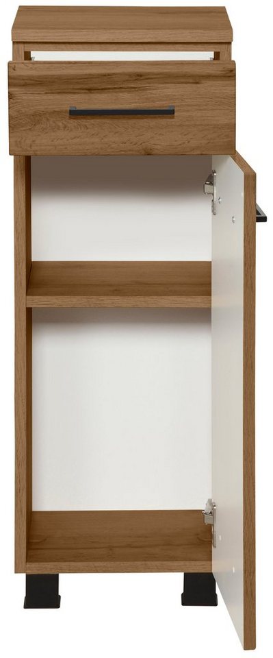 welltime Unterschrank Trento, verschiedene Ausführungen und Farben Badmöbel, Breite 30 cm, mit 1 Tür und 1 Schubkasten – Bild 3 von 5