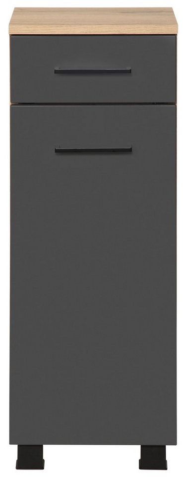 welltime Unterschrank Trento, verschiedene Ausführungen und Farben Badmöbel, Breite 30 cm, mit 1 Tür und 1 Schubkasten – Bild 2 von 5