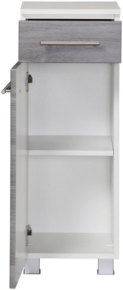 welltime Unterschrank Trento, verschiedene Ausführungen und Farben Badmöbel, Breite 30 cm, mit 1 Tür und 1 Schubkasten – Bild 2 von 5