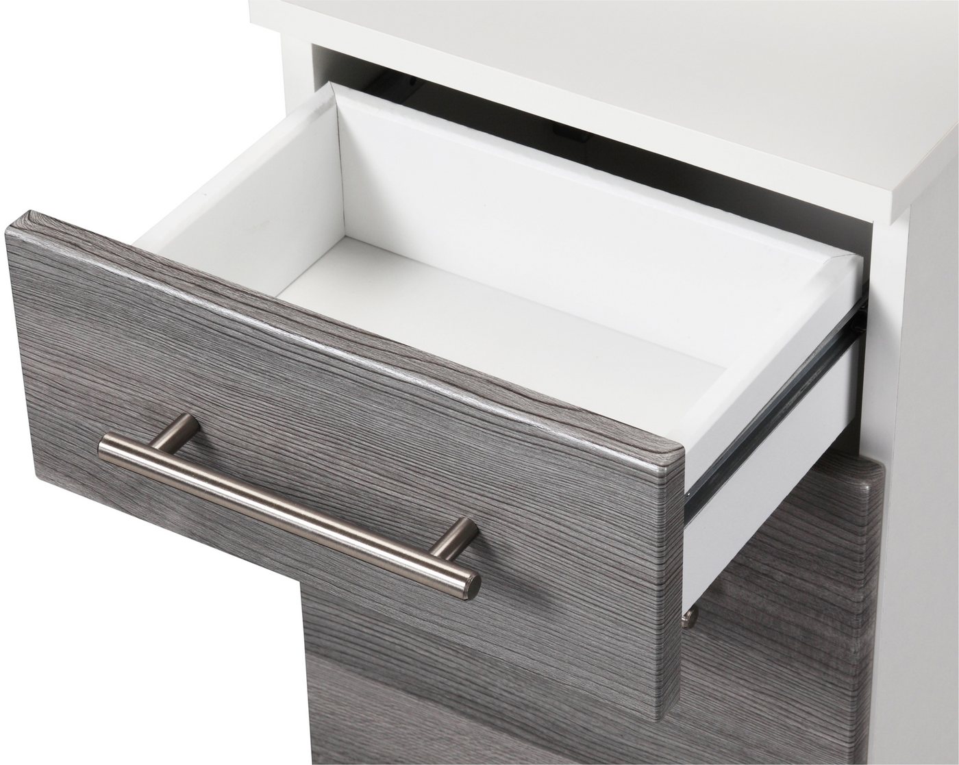 welltime Unterschrank Trento, verschiedene Ausführungen und Farben Badmöbel, Breite 30 cm, mit 1 Tür und 1 Schubkasten – Bild 3 von 5