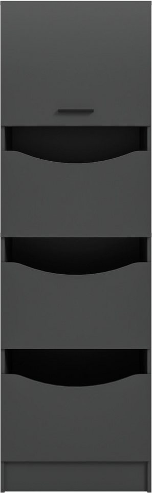 welltime Wäscheschrank FALAS, Höhe 195 cm, 4 Klappen, Wäscheorganizer (1-St., in verschiedenen Farben erhältlich) Universalschrank, Mehrzweckschrank, Badezimmer – Bild 3 von 5