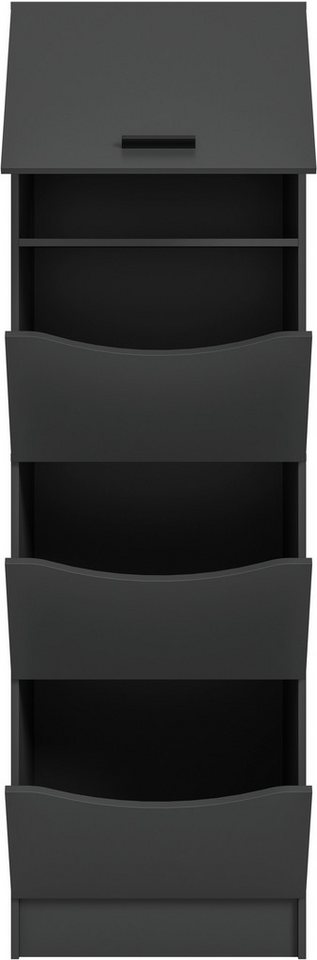 welltime Wäscheschrank FALAS, Höhe 195 cm, 4 Klappen, Wäscheorganizer (1-St., in verschiedenen Farben erhältlich) Universalschrank, Mehrzweckschrank, Badezimmer – Bild 4 von 5