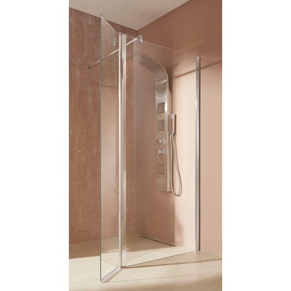 welltime Walk-in-Dusche Mailand, Einscheibensicherheitsglas, in 3 verschiedenen Breiten (90,100, 120cm), 6mm Sicherheitsglas