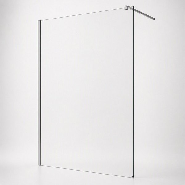 welltime Walk-in-Dusche Tropea, Einscheibensicherheitsglas, (1 tlg), 8mm ESG und Antikalkversiegelung, Extra Dick, Extra Hoch