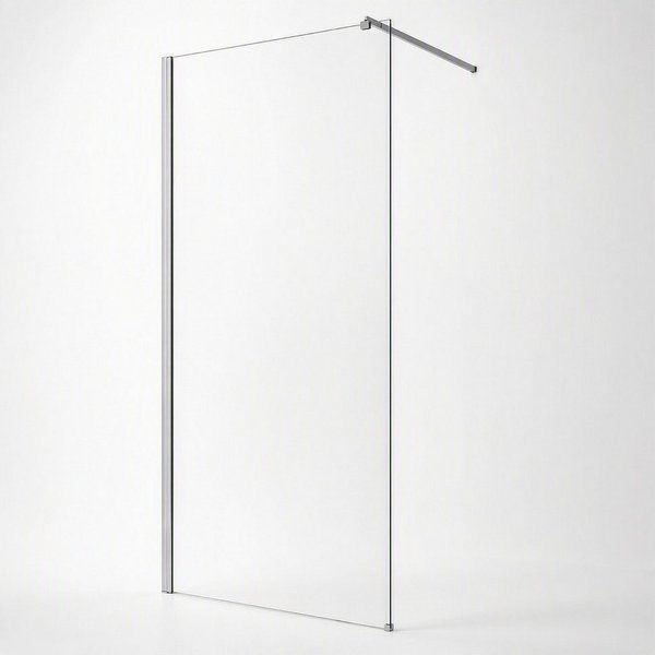 welltime Walk-in-Dusche Tropea, Einscheibensicherheitsglas, (1 tlg), 8mm ESG und Antikalkversiegelung, Extra Dick, Extra Hoch
