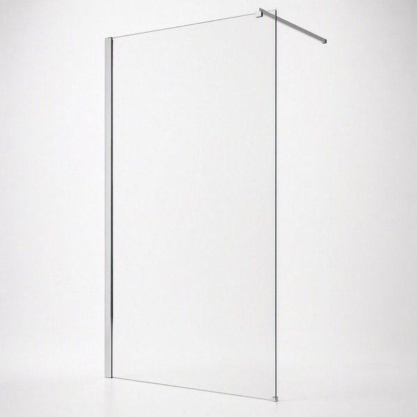 welltime Walk-in-Dusche Tropea, Einscheibensicherheitsglas, (1 tlg), 8mm ESG und Antikalkversiegelung, Extra Dick, Extra Hoch