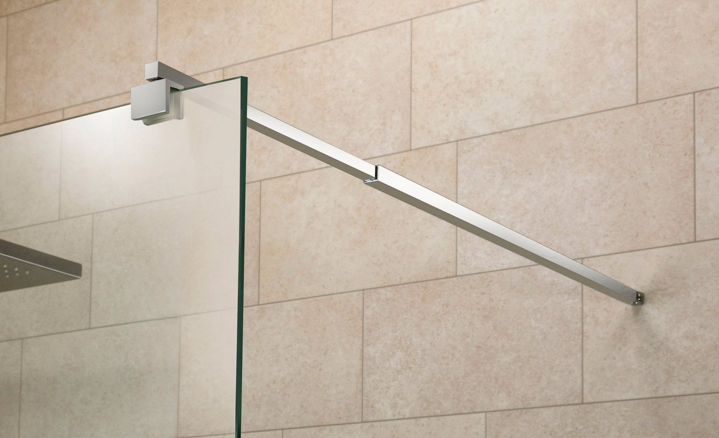 welltime Walk-in-Dusche Tropea light, Einscheibensicherheitsglas, Inklusive verstellbarem Wandarm – Bild 3 von 4
