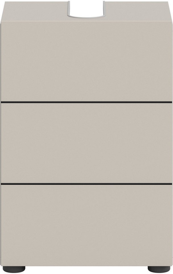welltime Waschbeckenunterschrank BIEL, Breite: 38 cm, 1 Tür, 2 Fächer, Siphonausschnitt (1-St) Waschbeckenunterschrank, Unterschrank, WBU, Badezimmer, Bad – Bild 3 von 5