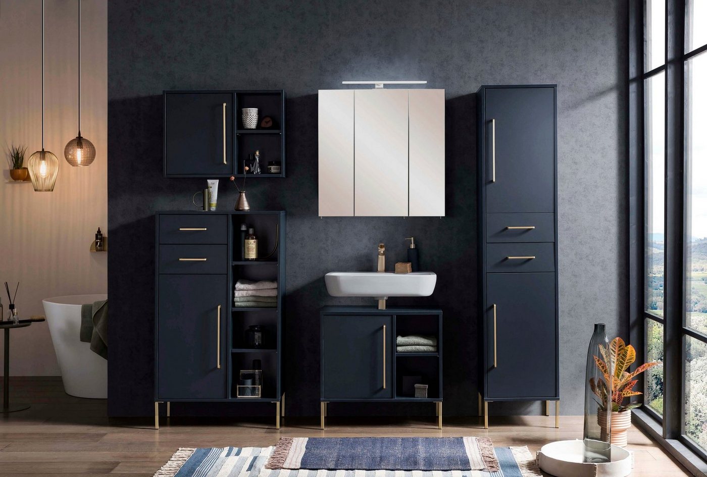 welltime Waschbeckenunterschrank Kent, Waschbeckenunterschrank, Made in Germany, B: 65 cm Solide Verarbeitung - Dieses Produkt ist in Deutschland gefertigt – Bild 2 von 5