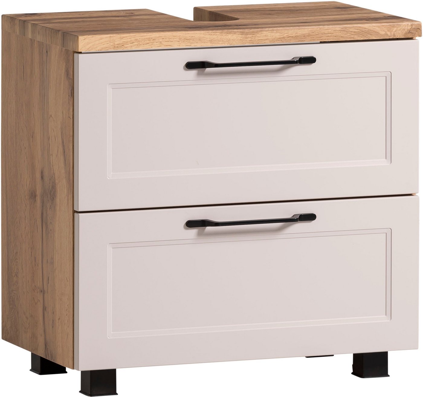 welltime Waschbeckenunterschrank Lana Badmöbel, 2 Schubladen, 60 cm breit – Bild 2 von 5