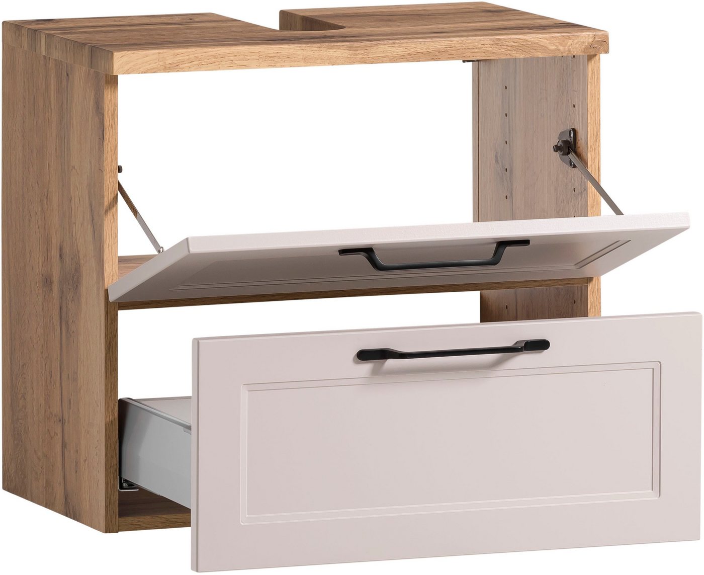 welltime Waschbeckenunterschrank Lana Badmöbel, 2 Schubladen, 60 cm breit – Bild 5 von 5