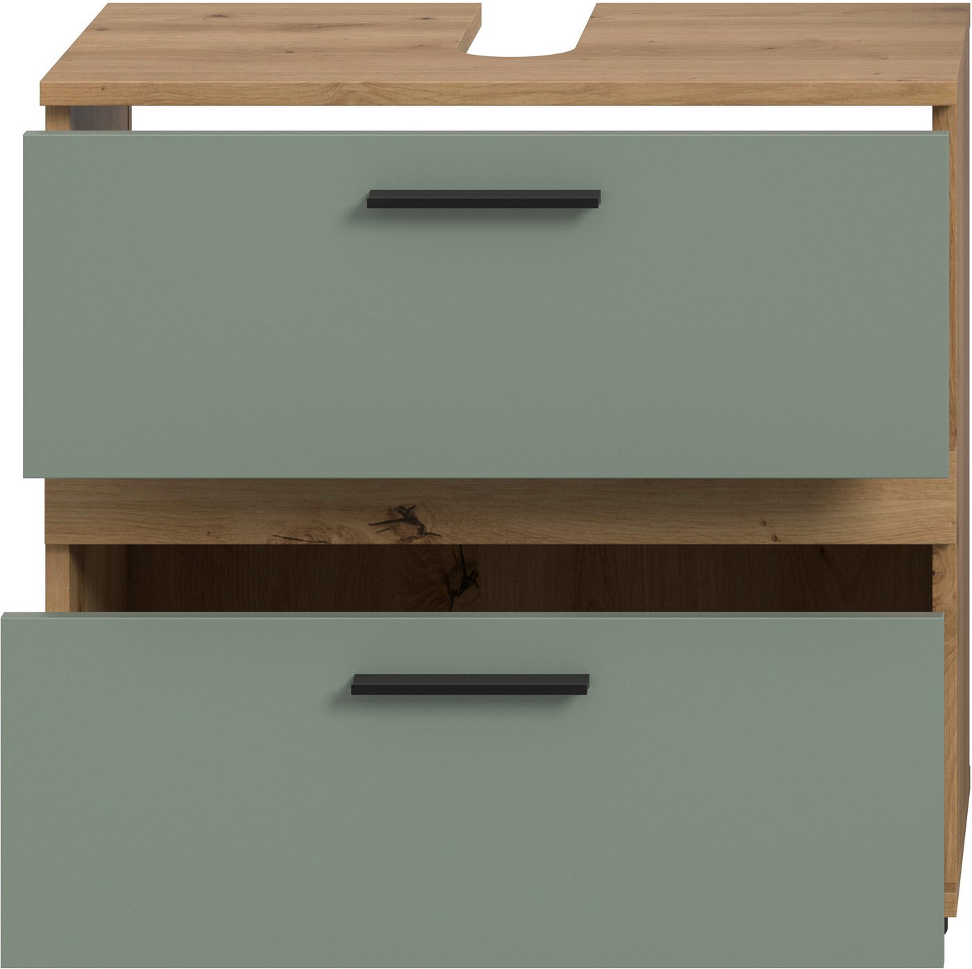 welltime Waschbeckenunterschrank LUCCA, Breite 60 cm, 2 Schubkästen, hochwertige MDF Front – Bild 4 von 5