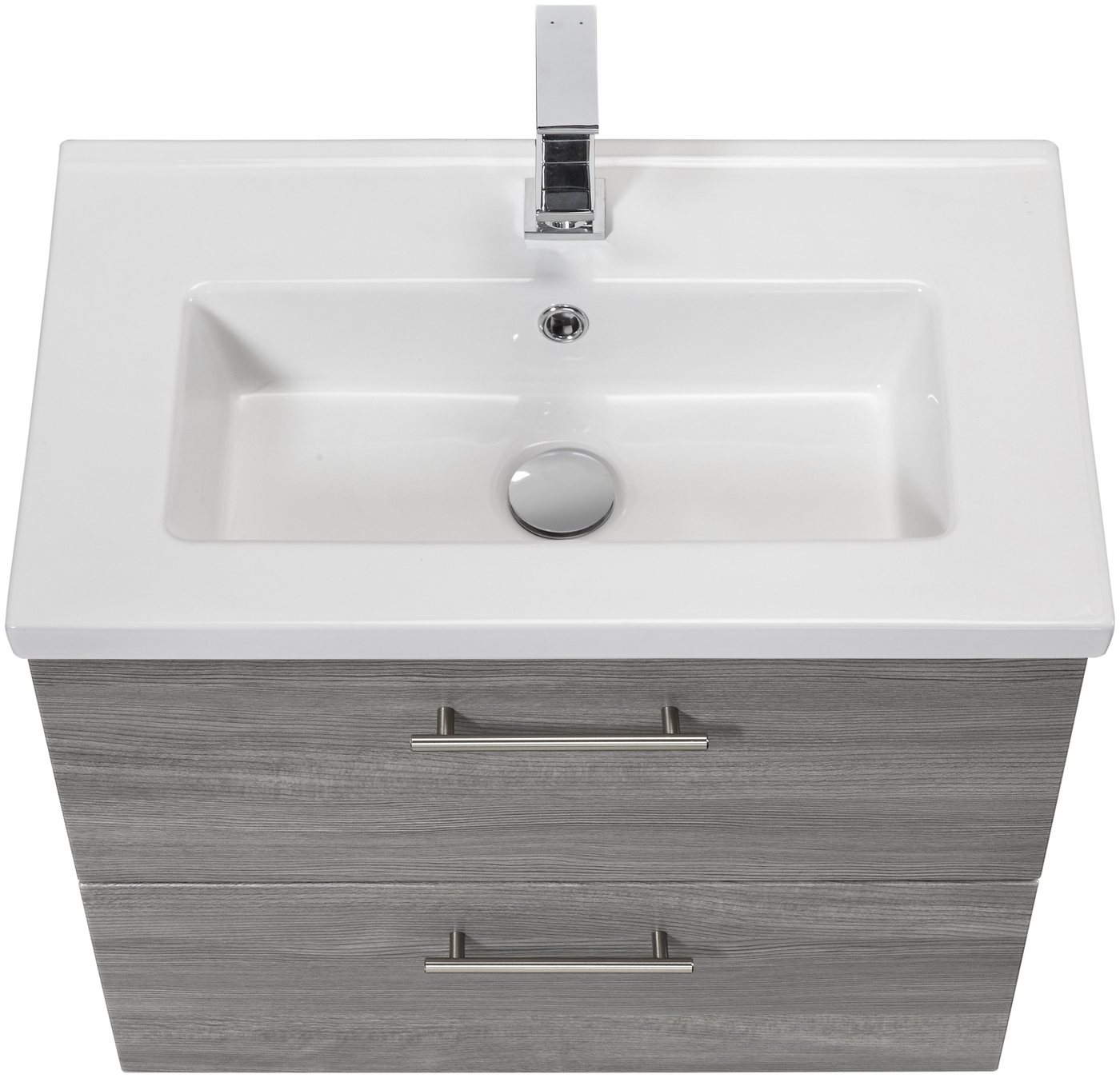 welltime Waschtisch Trento, verschiedene Ausführungen und Farben, Breite 60 cm, Tiefe 36 cm, SlimLine Badmöbel, Waschplatz – Bild 3 von 5