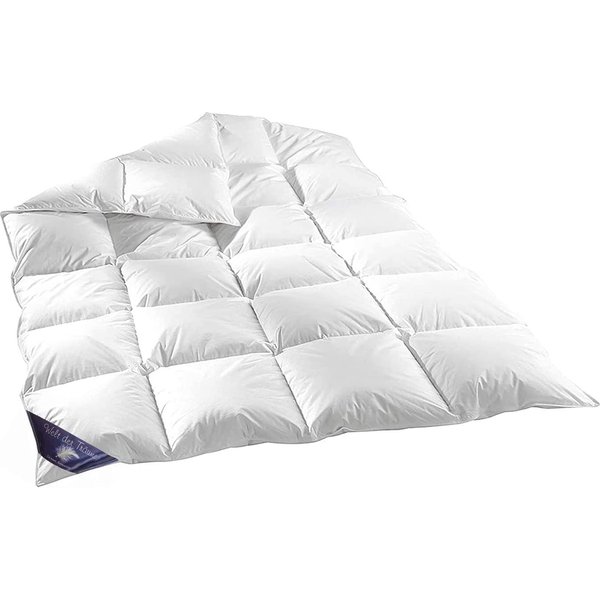 Welt der Träume Daunenbettdecke Decke Bettdecke Schlafdecke Daunendecke Winterdecke 135 x 200 1600 Gr., Füllung: 60% Daunen/ 40% Federn, Daunen, Federn, Bezug:
