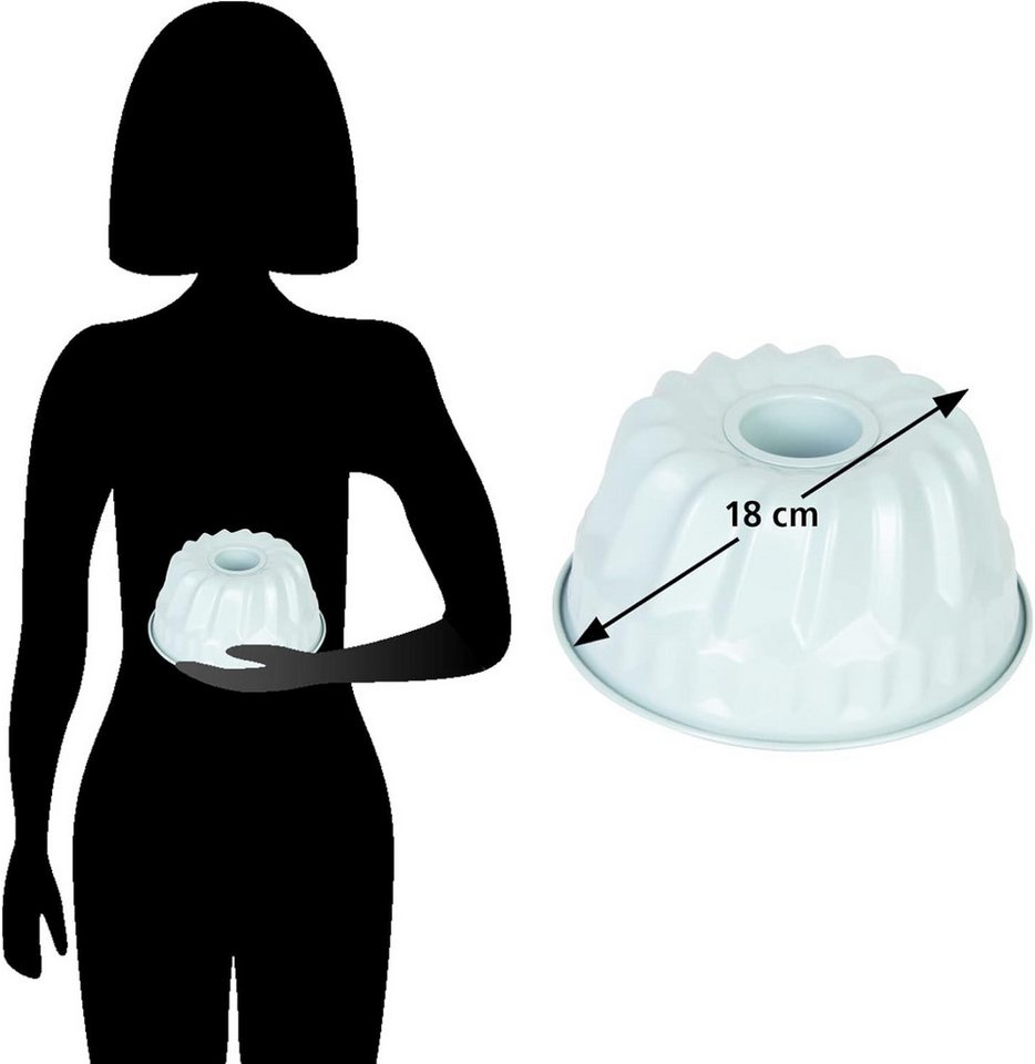 Wenco Gugelhupfform Backform 18 cm, hitzebeständig bis 230°C, Antihaftbeschichtung, robuster Stahl, gleichmäßige Wärmeverteilung – Bild 4 von 5
