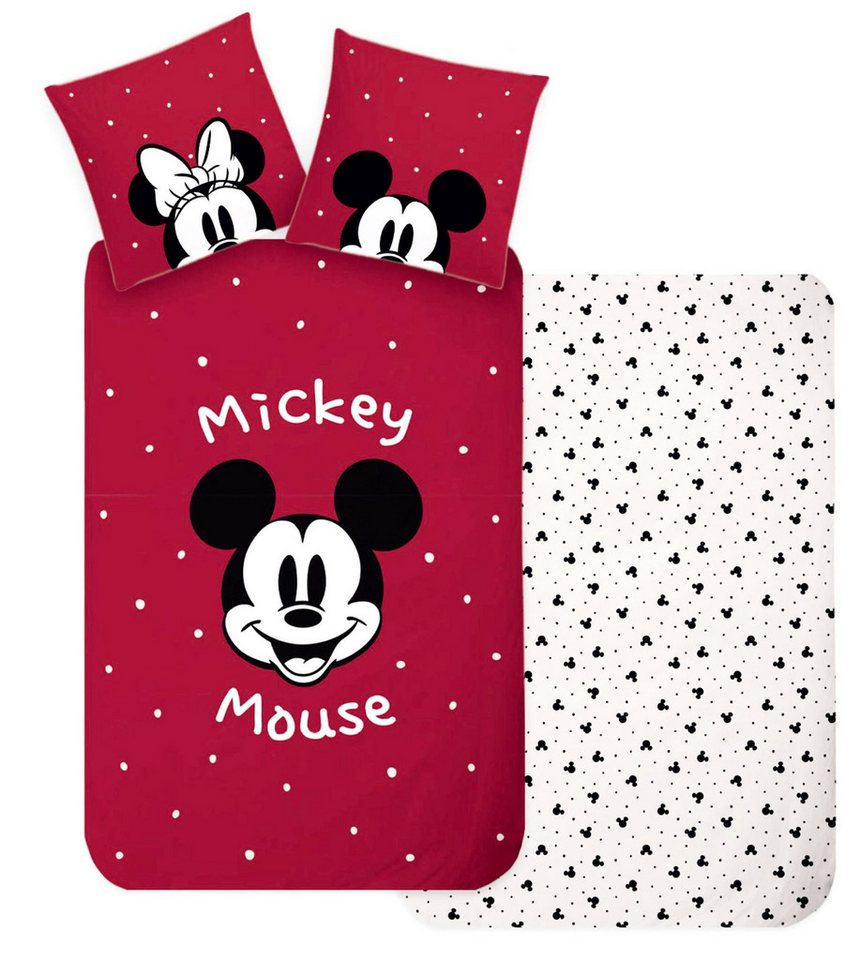 Disney Wendebettwäsche Mickey Mouse Disney 135x200cm, Renforcé, 2 teilig, Minnie Mouse, Wendebettwäsche mit Reißverschluss – Bild 2 von 5