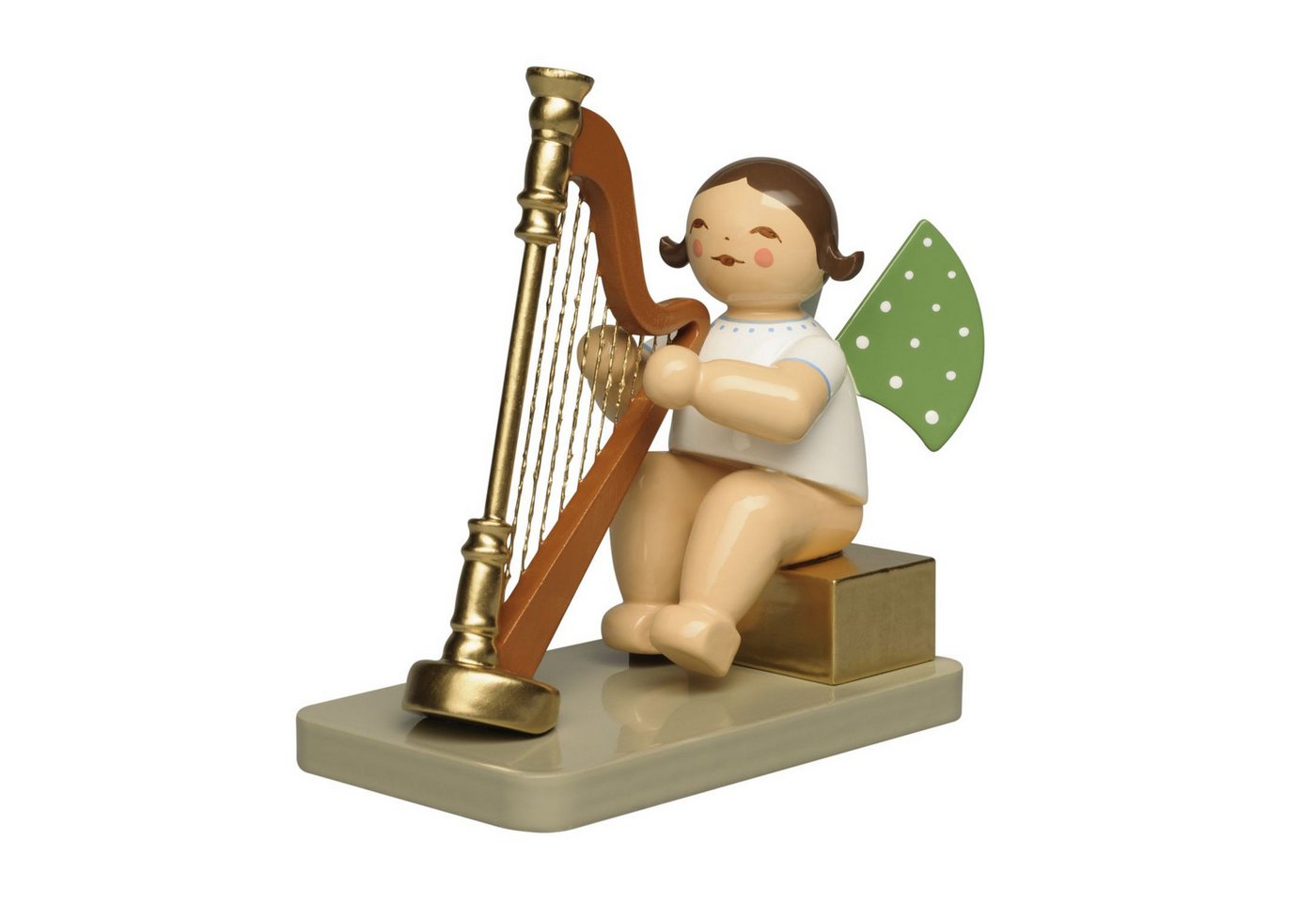Wendt & Kühn Weihnachtsfigur Engel mit Konzertharfe Sitzend 650/2026/111 Limitiert – Bild 2 von 2