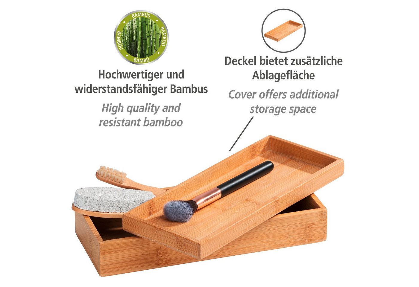 WENKO Aufbewahrungsbox Terra (1 St), mit Deckel und schmaler Ablage – Bild 4 von 5
