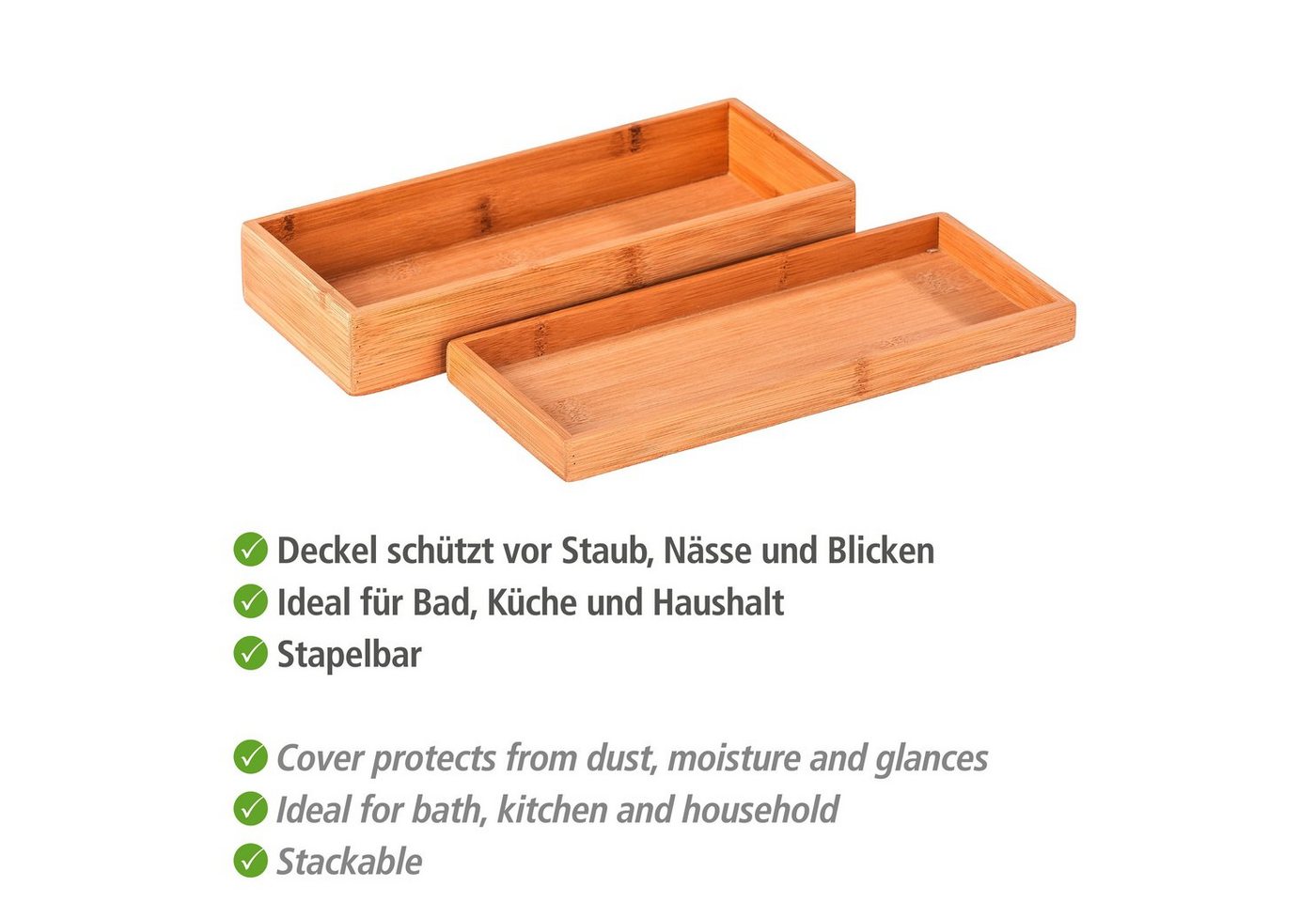 WENKO Aufbewahrungsbox Terra (1 St), mit Deckel und schmaler Ablage – Bild 5 von 5
