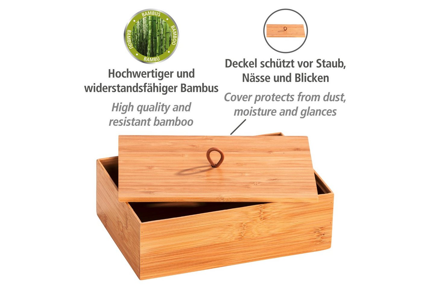 WENKO Aufbewahrungsbox Terra (1 St), mit Deckel und praktischer Schlaufe – Bild 3 von 5