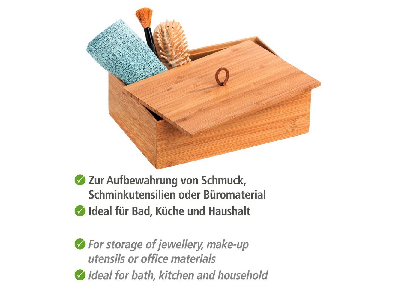 WENKO Aufbewahrungsbox Terra (1 St), mit Deckel und praktischer Schlaufe – Bild 4 von 5
