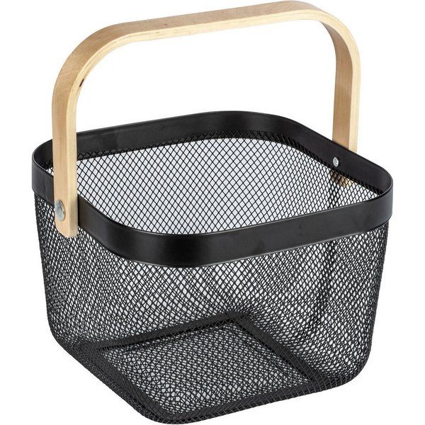 WENKO Aufbewahrungskorb Bambusa, BxTxH: 25x25x17 cm