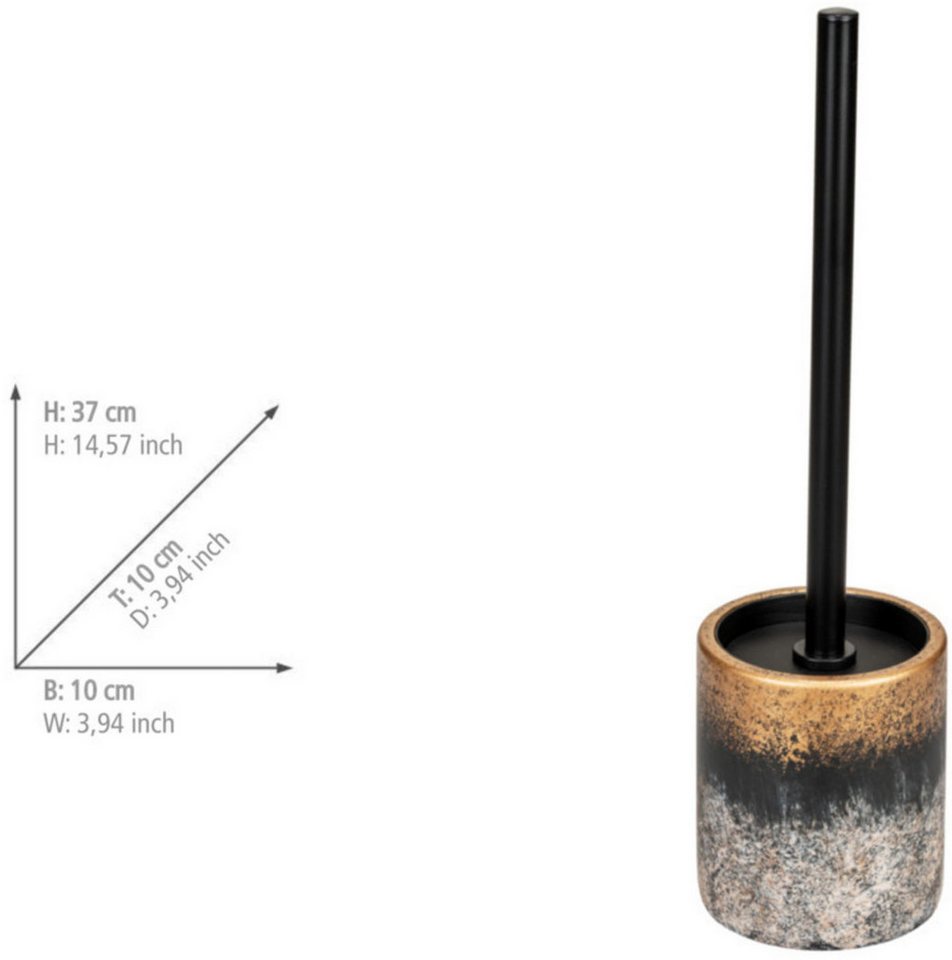 WENKO Badaccessoire-Set Lacona, Set, 3 tlg., bestehend aus Seifenspender, WC-Garnitur, Zahnputzbecher aus Beton – Bild 3 von 5