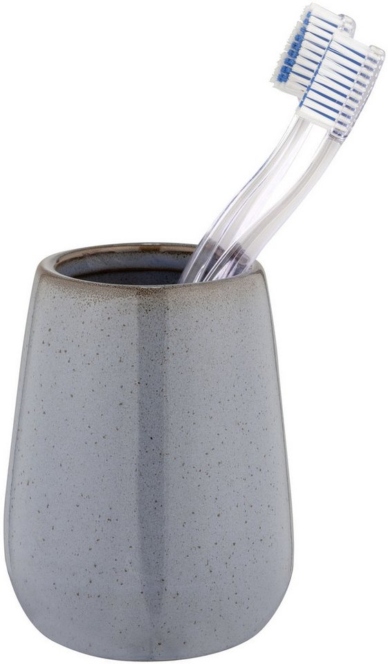 WENKO Badaccessoire-Set Sirmione, Set, Seifenspender und Zahnputzbecher, Keramik mit individueller Glasur – Bild 4 von 5