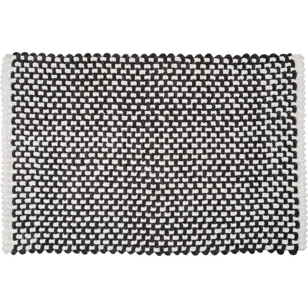 WENKO Badematte Covelo, Höhe 20 mm, rutschhemmend beschichtet, Materialmix, rechteckig, mit Webstruktur, fusselfrei, hohe Feuchtigkeitsaufnahme