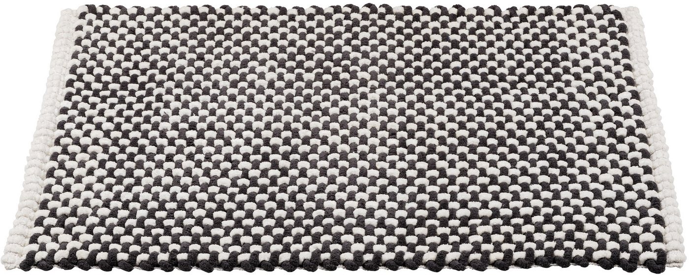 WENKO Badematte Covelo, Höhe 20 mm, rutschhemmend beschichtet, Materialmix, rechteckig, mit Webstruktur, fusselfrei, hohe Feuchtigkeitsaufnahme – Bild 4 von 5
