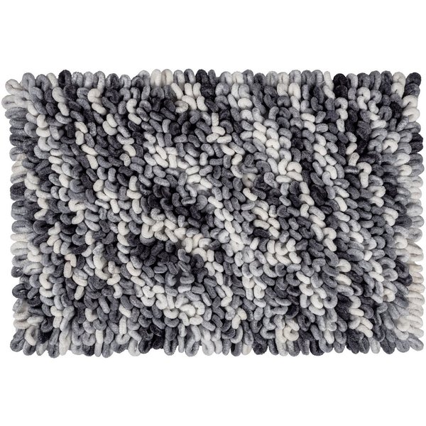 WENKO Badematte Lerici, Höhe 60 mm, rutschhemmend beschichtet, Materialmix, rechteckig, fusselfreier Badteppich, 3D-Struktur, hohe Feuchtigkeitsaufnahme