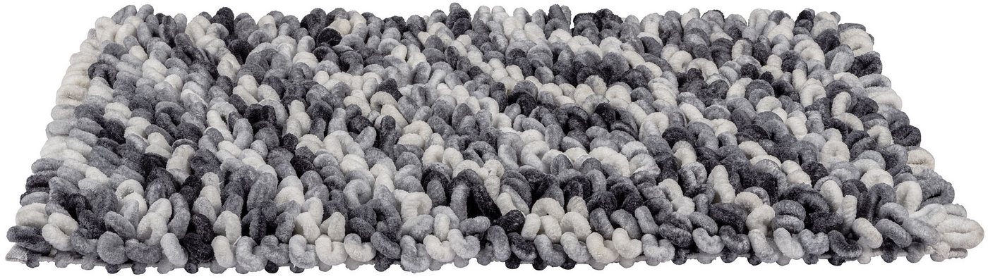 WENKO Badematte Lerici, Höhe 60 mm, rutschhemmend beschichtet, Materialmix, rechteckig, fusselfreier Badteppich, 3D-Struktur, hohe Feuchtigkeitsaufnahme – Bild 5 von 5