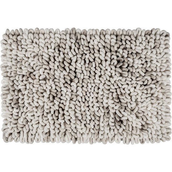 WENKO Badematte Lerici, Höhe 60 mm, rutschhemmend beschichtet, Materialmix, rechteckig, fusselfreier Badteppich, 3D-Struktur, hohe Feuchtigkeitsaufnahme
