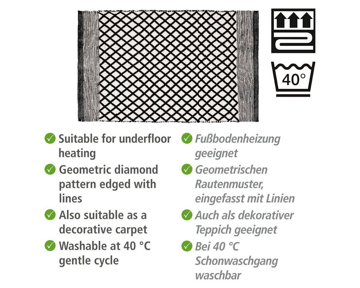 WENKO Badematte Tara, Höhe 8 mm, rechteckig, BxL: 50 x 80 cm – Bild 4 von 5