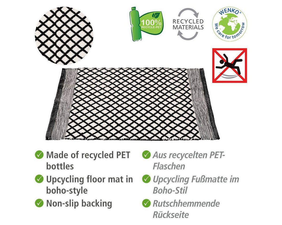 WENKO Badematte Tara, Höhe 8 mm, rechteckig, BxL: 50 x 80 cm – Bild 5 von 5