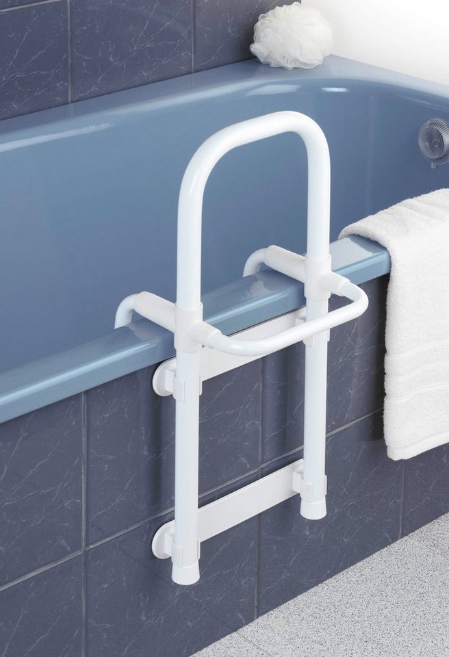 WENKO Badewannen-Einstiegshilfe Secura, belastbar bis 120 kg, mit Handtuchhalter – Bild 2 von 3