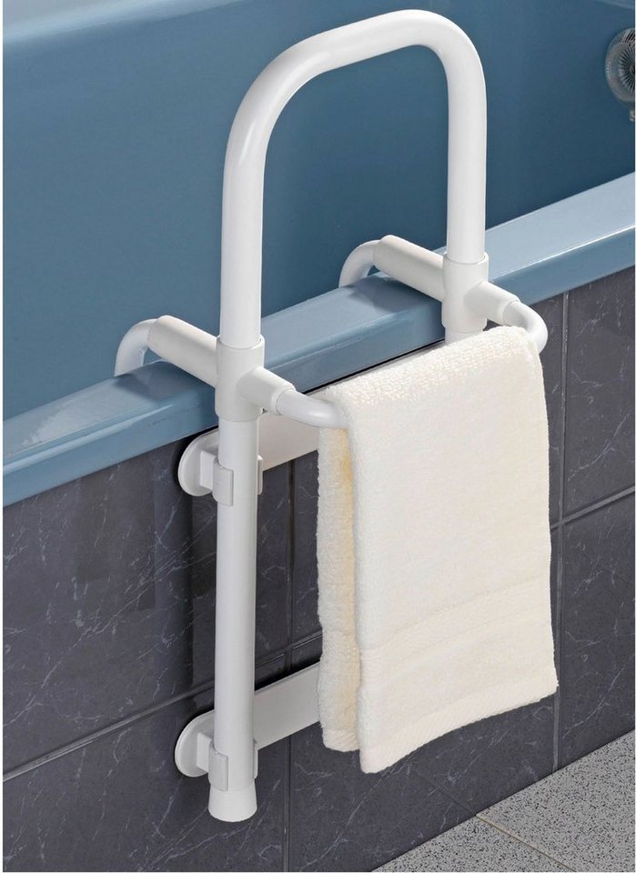 WENKO Badewannen-Einstiegshilfe Secura, belastbar bis 120 kg, mit Handtuchhalter – Bild 3 von 3