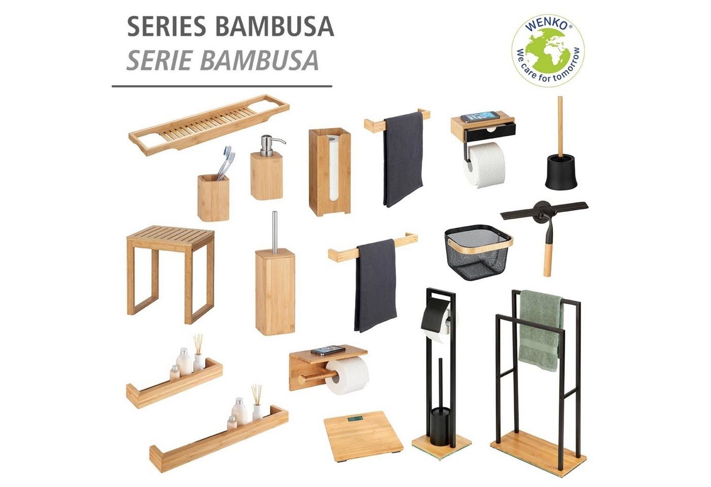 WENKO Badewannenablage Badewannenablage BAMBUSA, 70 x 16 x 4,5 cm, Wenko – Bild 4 von 5